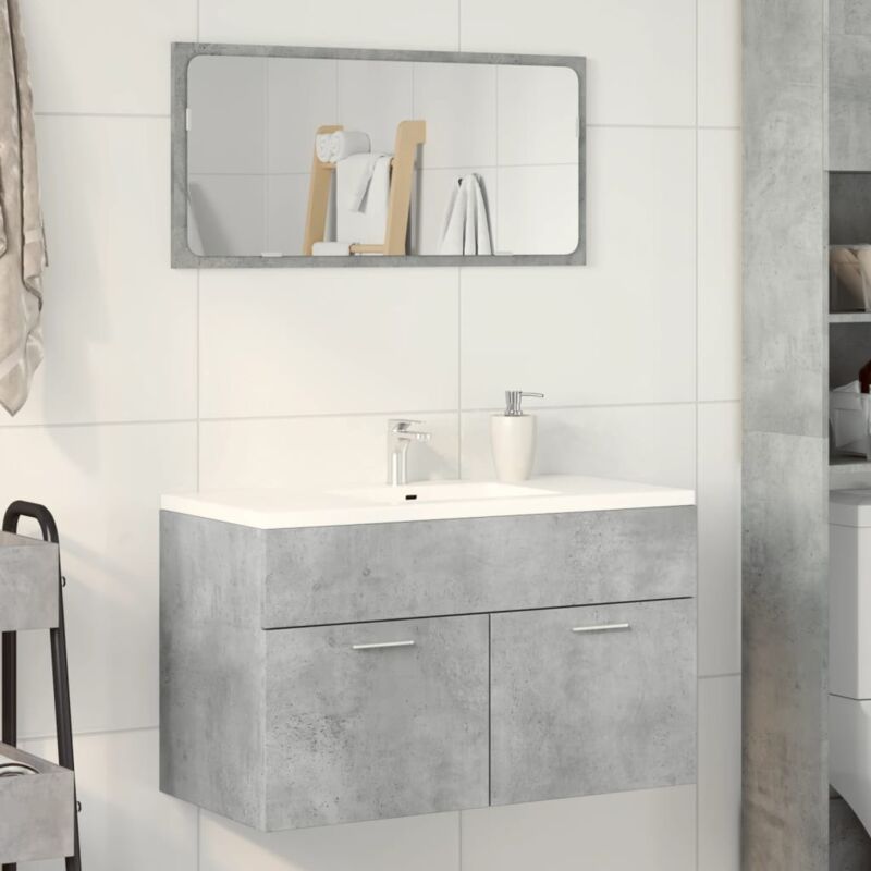foto del prodotto vidaxl mobile sottolavabo grigio cemento 80x38,5x46 cm multistrato