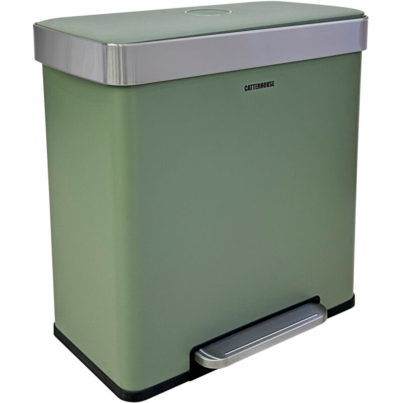foto del prodotto pattumiera catterhouse planeta 60l 58x35,5x60 cm in metallo con pedale, cassetti estraibili e ammortizzazione
