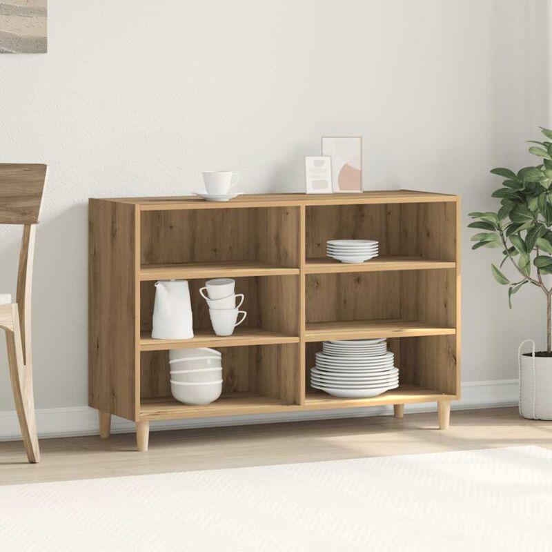 foto del prodotto vidaxl credenza rovere artigianale 103,5x35x70 cm in truciolato
