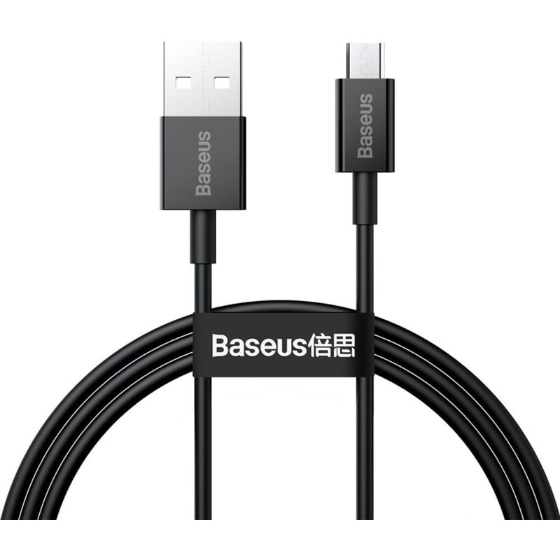 foto del prodotto cavo superior cavo usb microusb per ricarica rapida 2a 1m nero