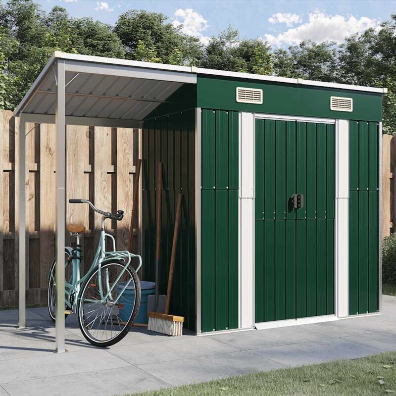 foto del prodotto vidaxl furniture limited capanno giardino con tetto esteso verde
