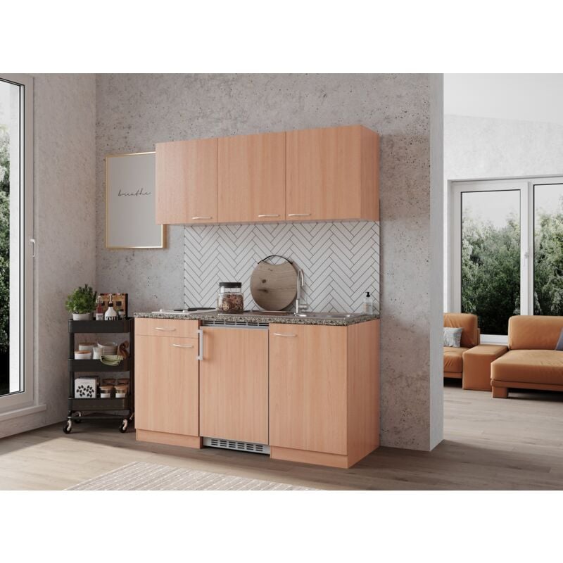 foto del prodotto cucina minicucina cucina singola blocco cucina blocco cucina faggio gerda 150 cm respecta