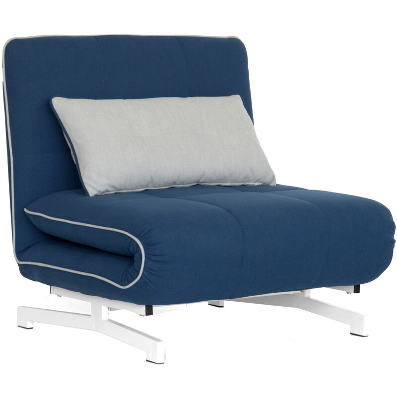 foto del prodotto cribel poltrona letto roger blue bordo grigio