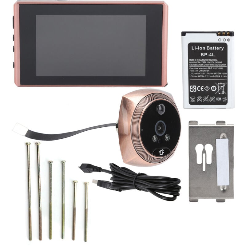 foto del prodotto jeffergarden campanello per visione notturna, funzione grandangolare 160 durevole visore digitale hd 720p sicuro per dormitorio domestico hotel