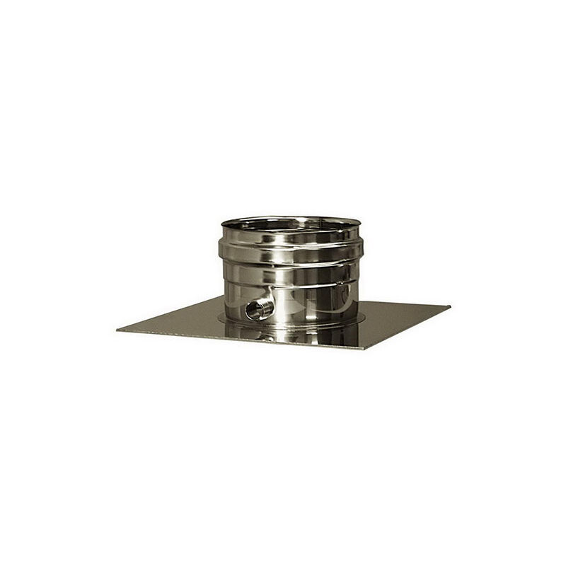 foto del prodotto piastra con drenaggio chiusa canna fumaria dn 230 tubo acciaio inox 316