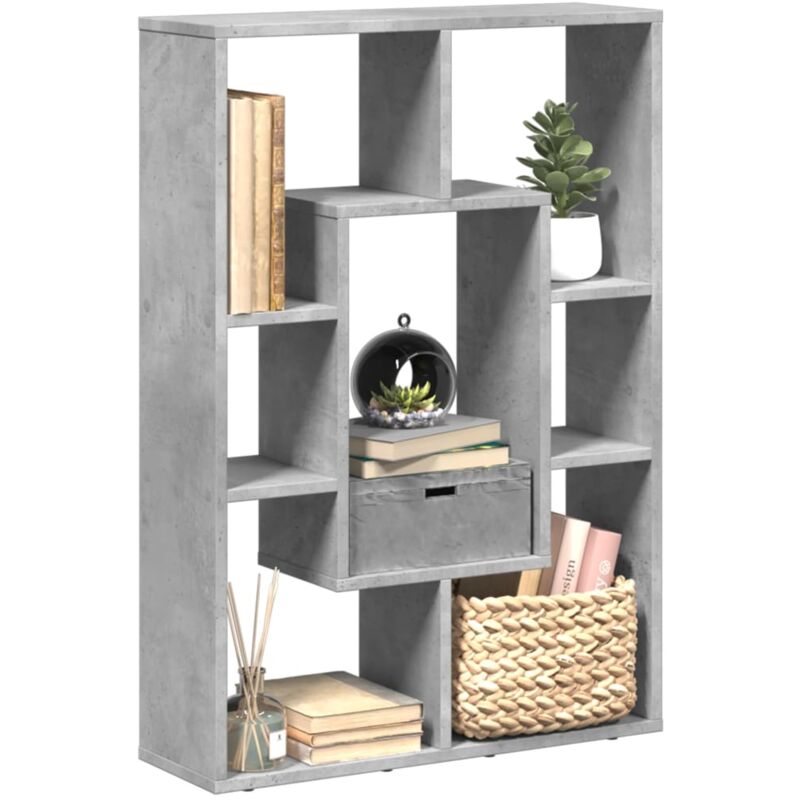 foto del prodotto libreria grigio cemento 63x20x90 cm in truciolato vidaxl