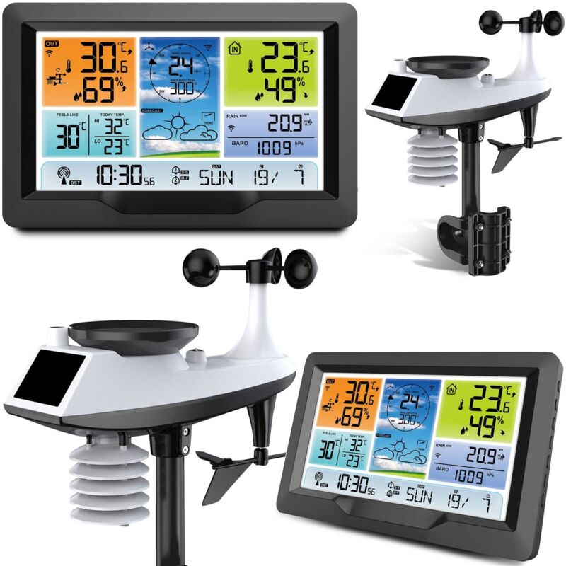 immagine 0 del prodotto stazione meteorologica con display in grafite bd 905
