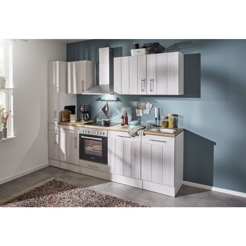 foto del prodotto cucina blocco cucina blocco cucina casa di campagna larice bianco anton 250 cm respecta