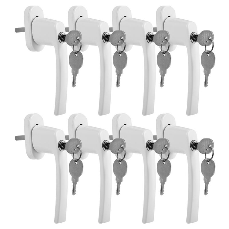 foto del prodotto randaco maniglia per finestra design bloccabile alu metal maniglie per finestra maniglia per porta serratura bianca 8x