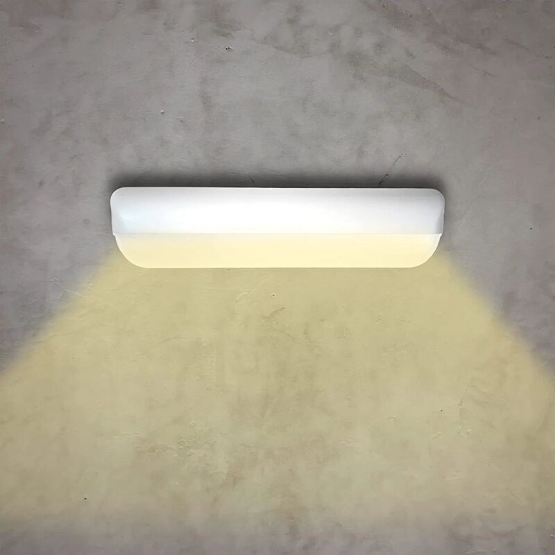 foto del prodotto applique led 12w per esterno, plafoniera per parete, bianco nero, facile montaggio 4000k maka