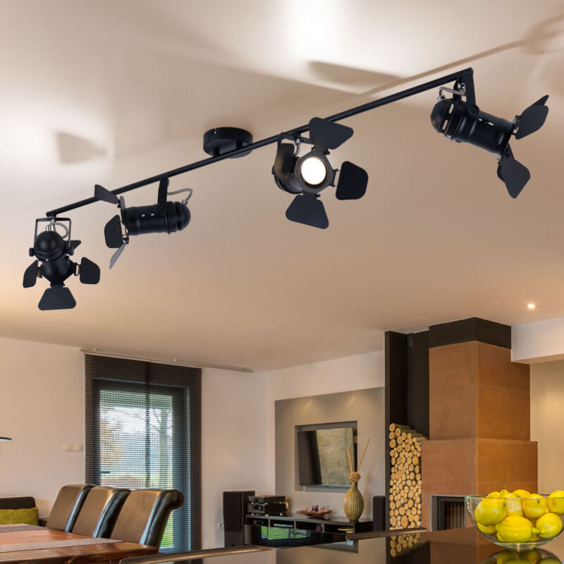 foto del prodotto globo lighting plafoniera faretto da soffitto faretto sala da pranzo faretti faretti da soffitto con spot cinematografici orientabili, metallo