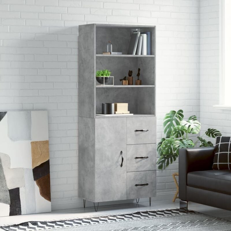foto del prodotto jinlefu furniture limited credenza grigio cemento 69,5x34x180 cm in