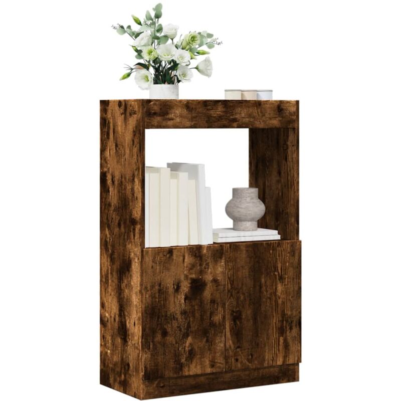 foto del prodotto vidaxl credenza rovere fumo 63x33x100 cm in truciolato