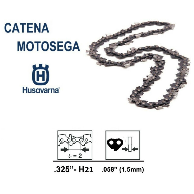 foto del prodotto catena motosega husqvarna h21 325 1,5 mm maglie 64