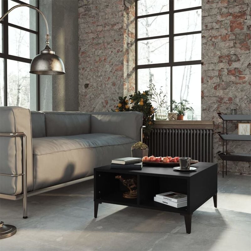 foto del prodotto furniture limited tavolino da salotto nero 60x60x30 cm in legno