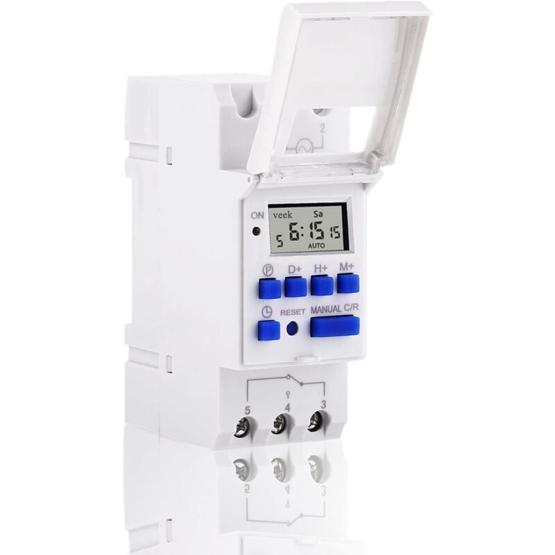 immagine 0 del prodotto timer digitale programmabile, display lcd, timer settimanale programmabile, rel di ritardo, 16 timer di accensione e 16 di spegnimento 12 v 