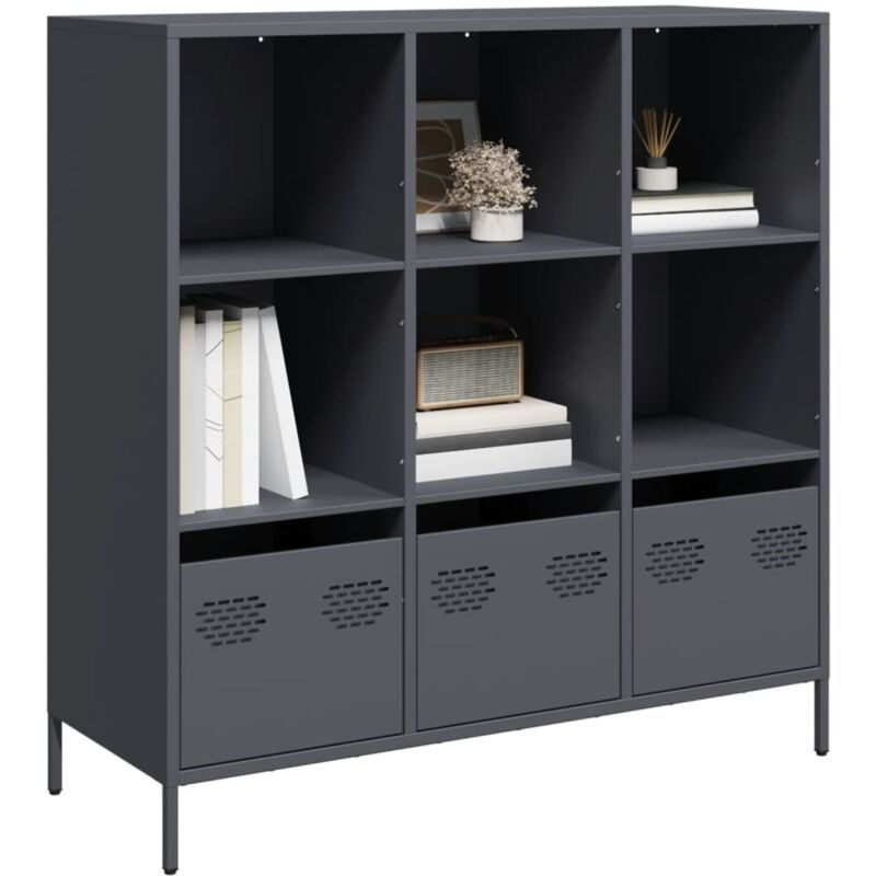 foto del prodotto vidaxl credenza antracite 101,5x39x103,5 cm acciaio