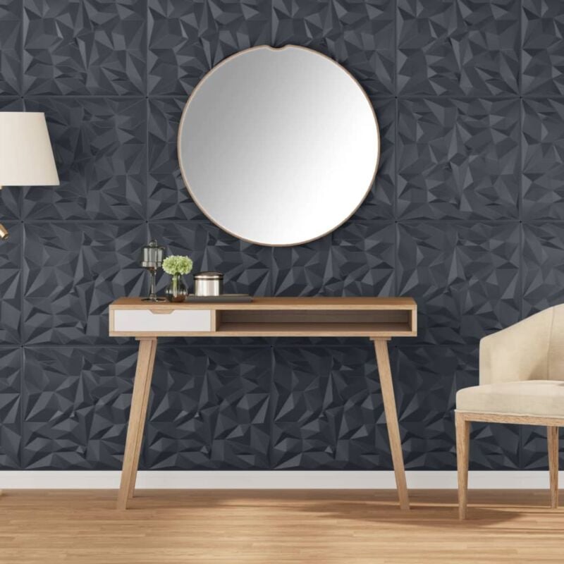 foto del prodotto vidaxl pannelli murali 24 pz grigi 50x50 cm xps 6 m ametista
