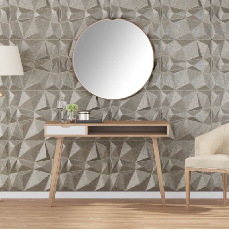 foto del prodotto vidaxl pannelli murali 12 pz beton 50x50 cm xps 3 m diamante