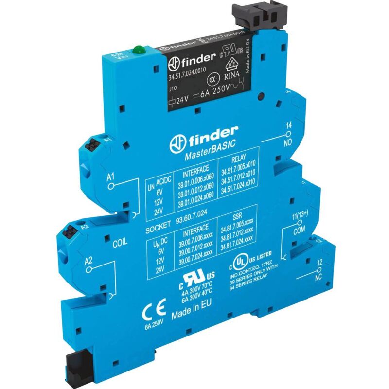 foto del prodotto 39.01.8.230.0060 rel di accoppiamento 230 v ac 6 a 1 scambio 1 pz. finder