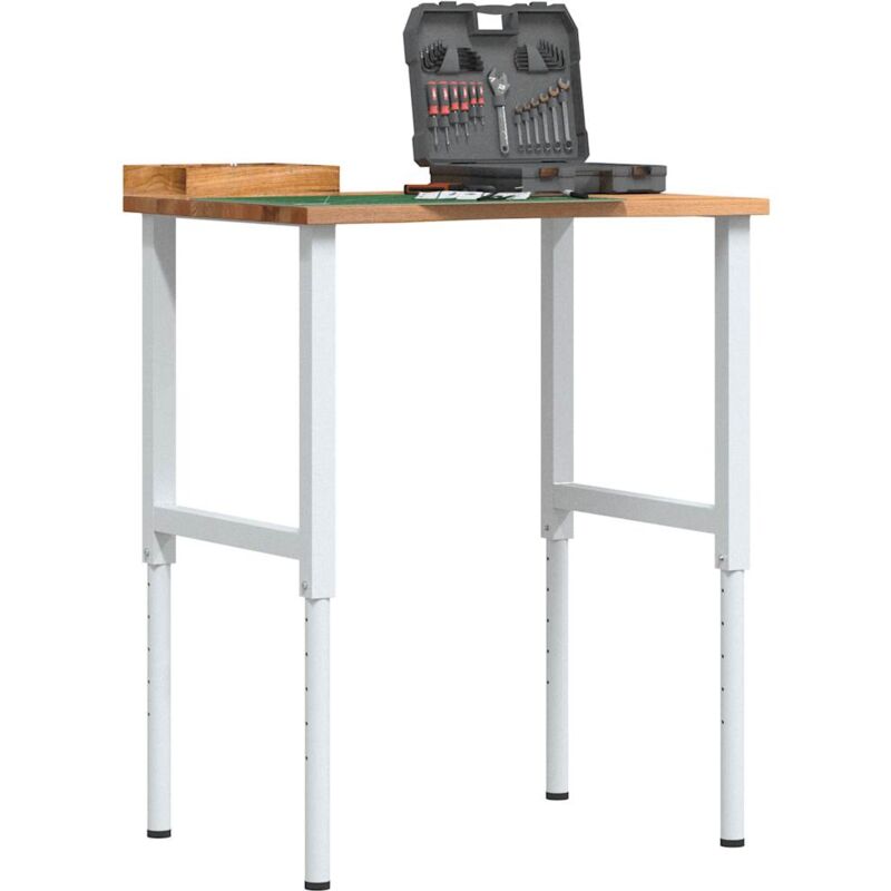 foto del prodotto banco lavoro marrone chiaro 80x60x 71,5 98 cm legno di rovere vidaxl