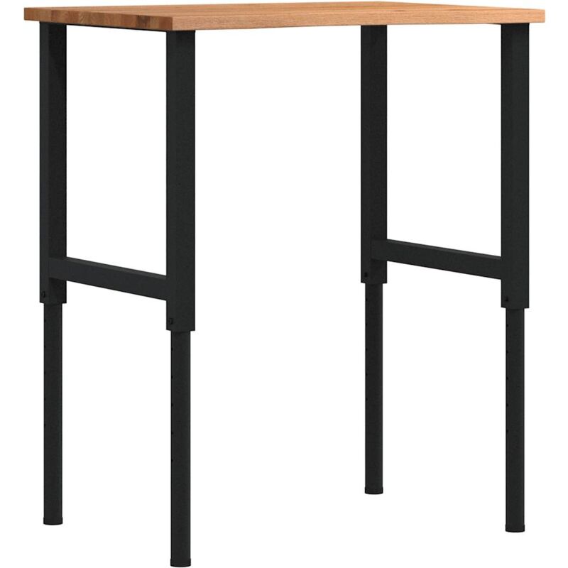 foto del prodotto banco lavoro marrone chiaro 80x60x 71,5 98 cm legno di rovere vidaxl
