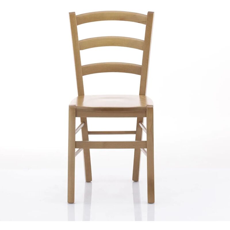 foto del prodotto sedia mod. venezia con seduta legno massello noce chiaro 41x45x88 seduta 46