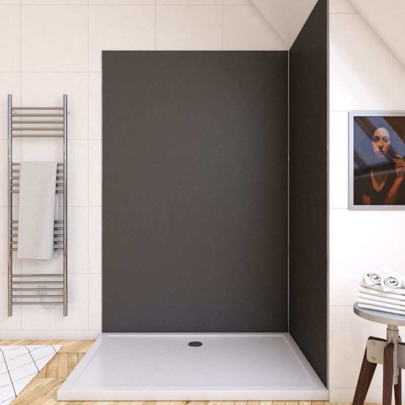 foto del prodotto aurlane pannello murale finitura alluminio grigio 120 x 210 cm wall it gris