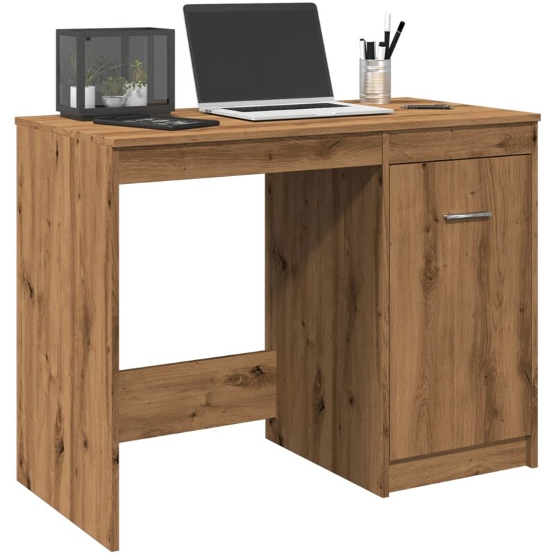 foto del prodotto vidaxl scrivania rovere artigianale 100x50x76 cm in legno multistrato