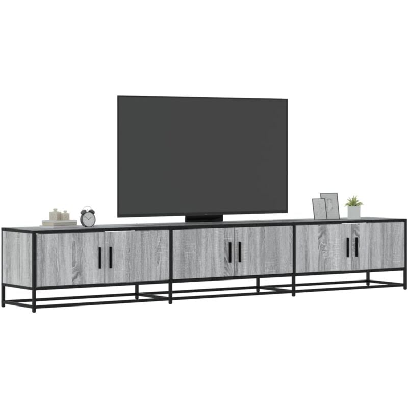 foto del prodotto vidaxl mobile tv grigio sonoma 240x35x41 cm in legno multistrato