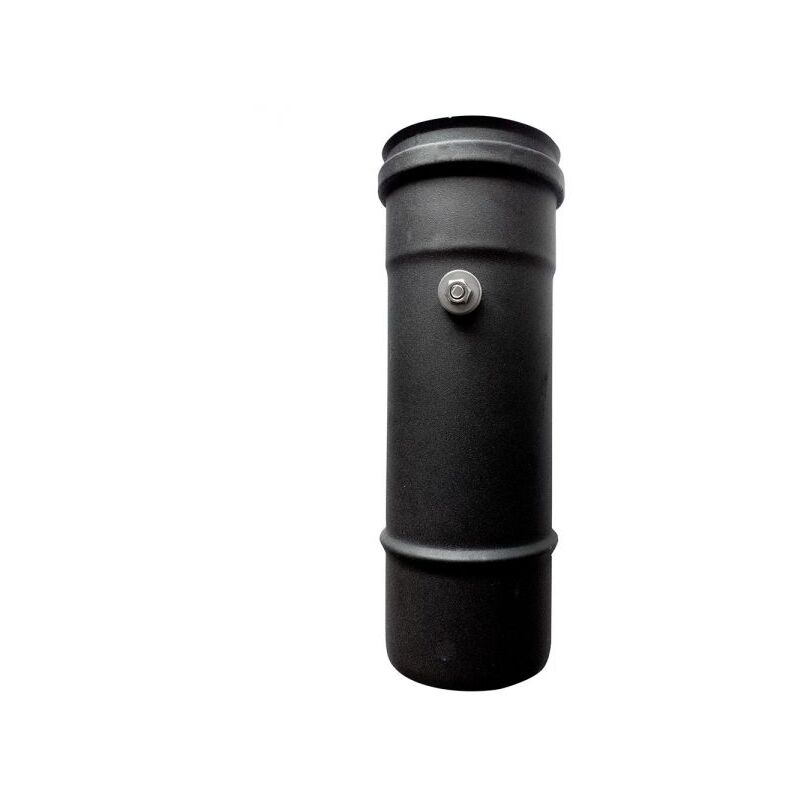foto del prodotto tubo nero stufa pellet smaltato 0,5 mt dn 100 con prelievo fumi canna fumaria 600 ce made in italy