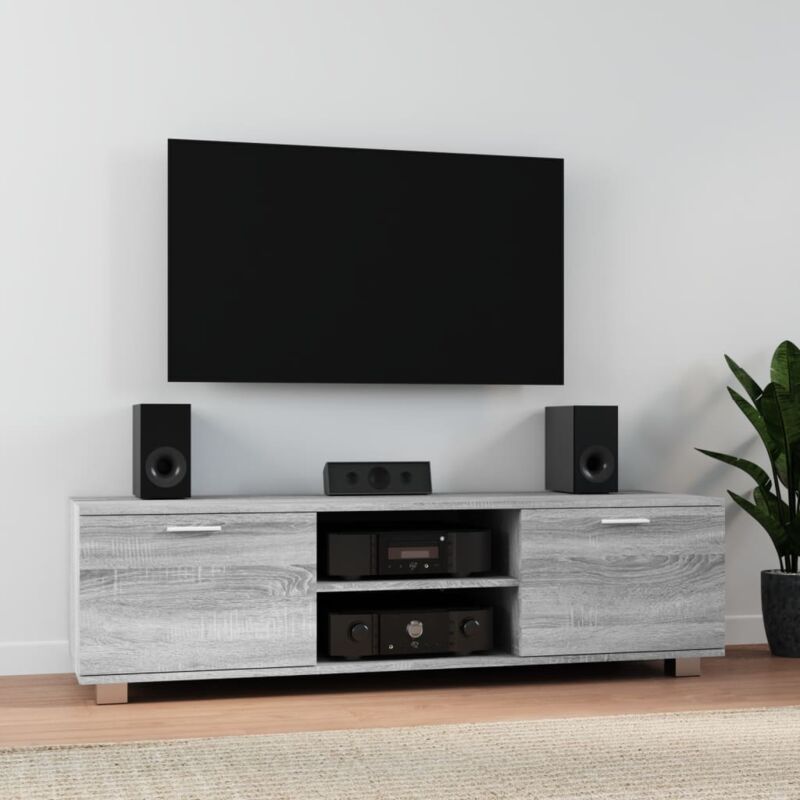 foto del prodotto vidaxl mobile tv grigio sonoma 140x40,5x35 cm in legno multistrato
