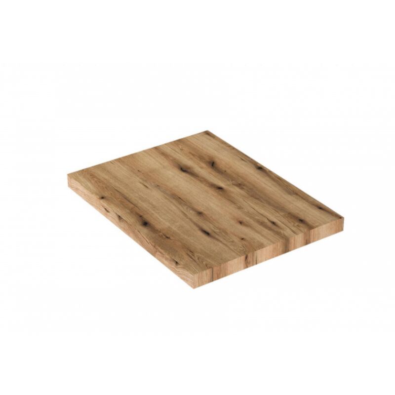 foto del prodotto mensola bagno porta lavabo da appoggio 60x46x3,8 cm noce scuro metz mensola
