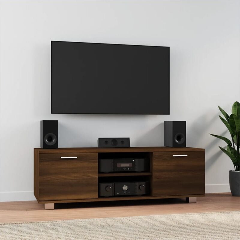 foto del prodotto vidaxl mobile tv rovere marrone 120x40,5x35 cm in legno multistrato