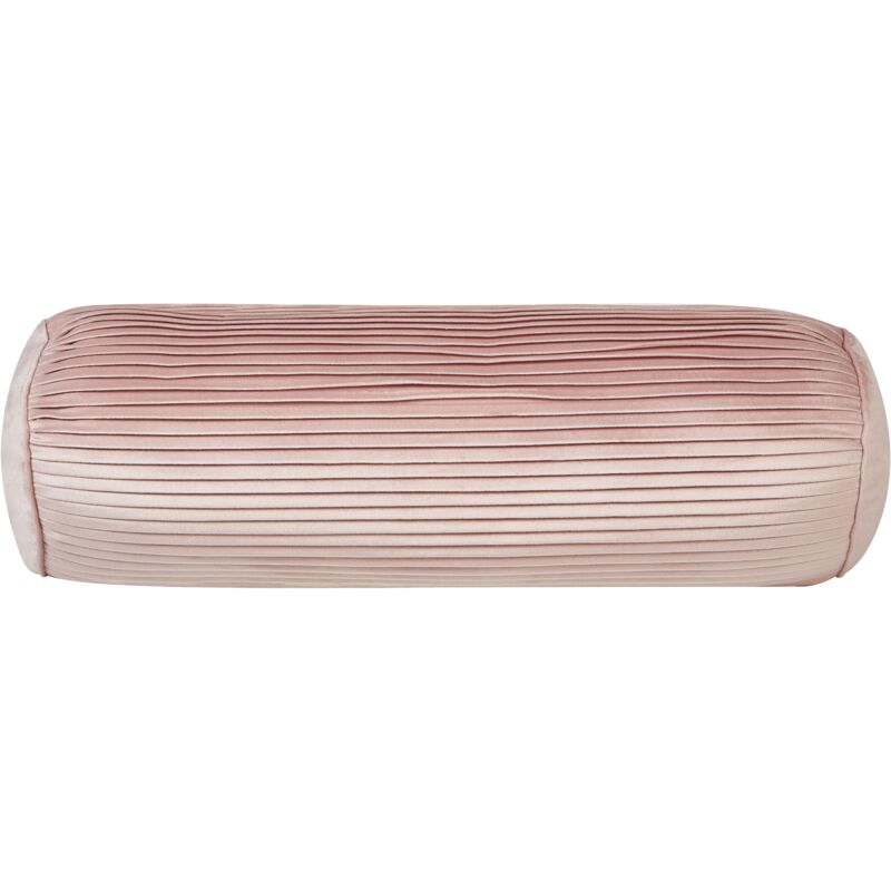 foto del prodotto beliani cuscino decorativo lungo in velluto stampato tinta unita rosa 22 x 60 cm jonquil