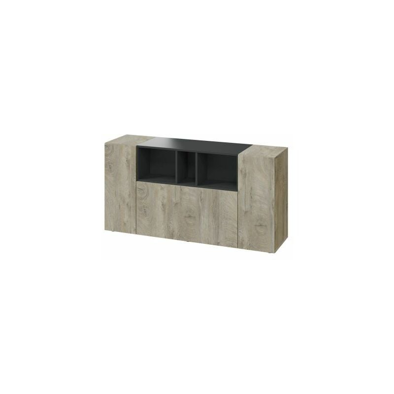 foto del prodotto kit moble 3a cm 150x41x76h rovere antracite