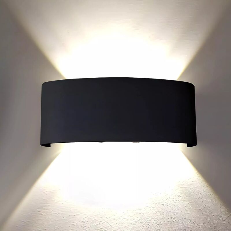 foto del prodotto applique nero led forti, 24w da esterno impermeabili 4000k maka