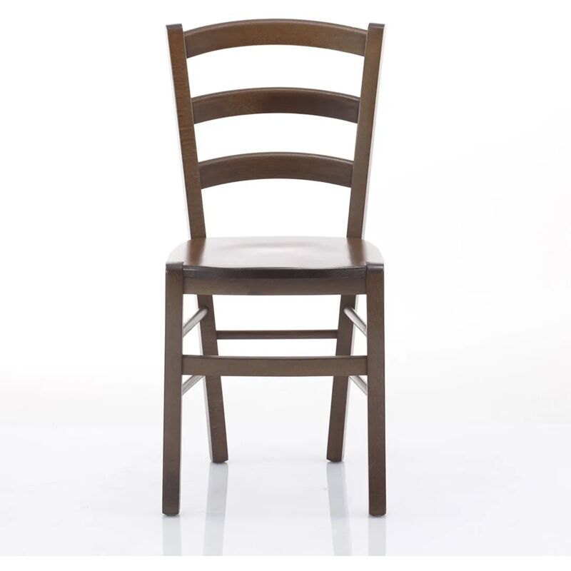 foto del prodotto sedia mod. venezia con seduta legno massello noce scuro 41x45x88 seduta 46