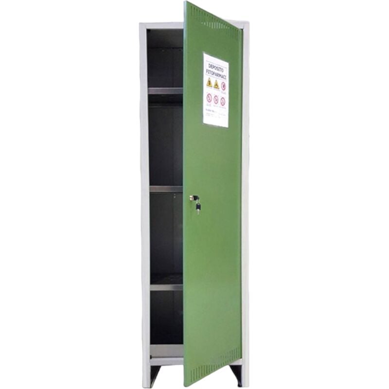 foto del prodotto prometal armadio in metallo per deposito fitofarmaci alto 1 anta cm 179.5x50x40 l500
