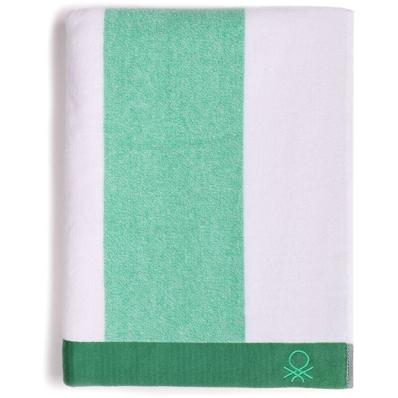 foto del prodotto benetton telo mare 90 x 160 cm 450 gsm terry 100 cotone verde casa individual verde
