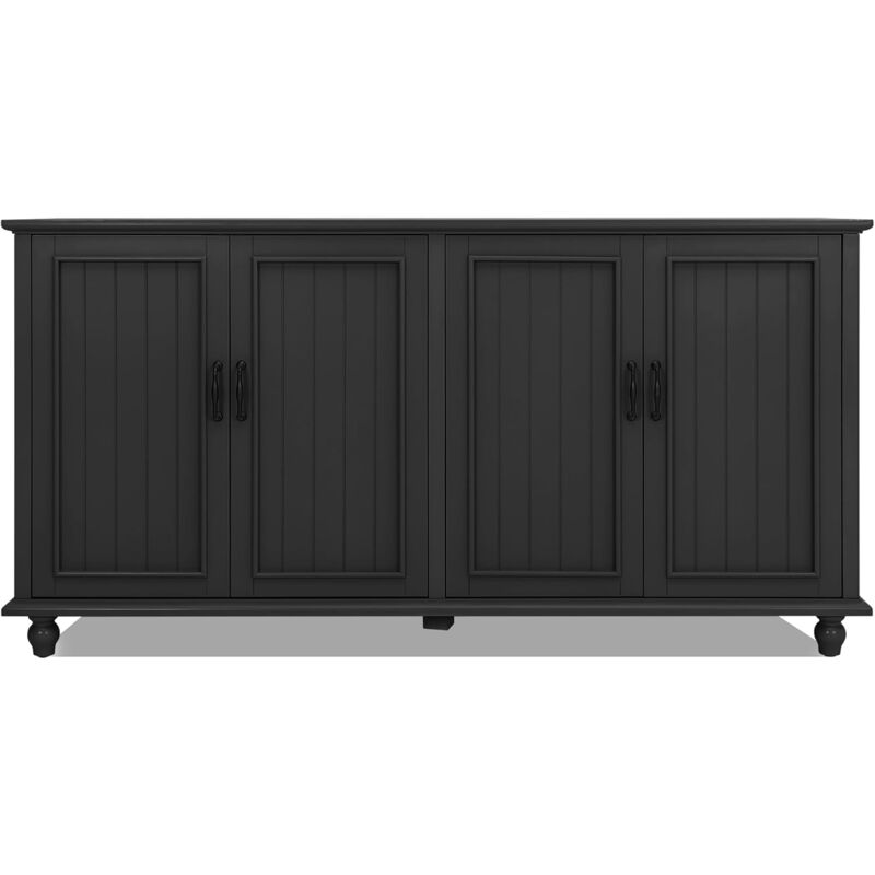 foto del prodotto mobile soggiorno, credenza con 4 ante, 157x41x81cm, madia con ripiani regolabili, mobile buffet per soggiorno, cucina, sala da pranzo, mobiletto