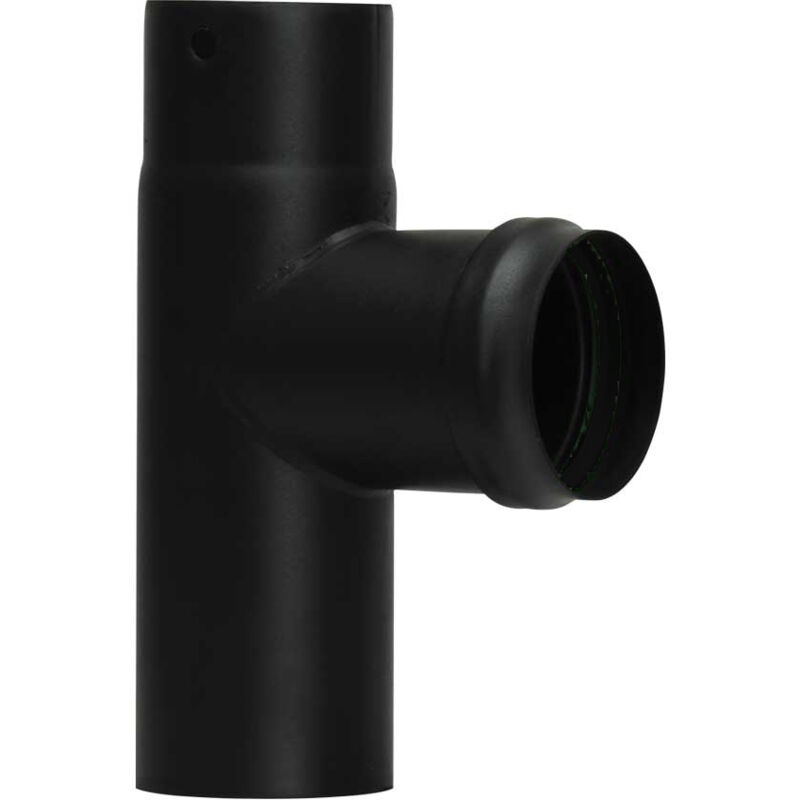 foto del prodotto tubo nero stufa pellet smaltato giunto scomparsa raccordo caldaia a t 90 fm f dn 80 canna fumaria 600 ce made in italy