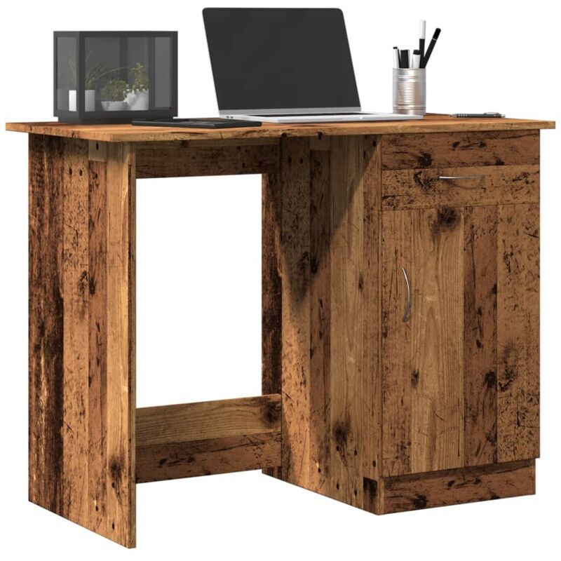 foto del prodotto vidaxl scrivania legno antico 100x50x76 cm in legno multistrato