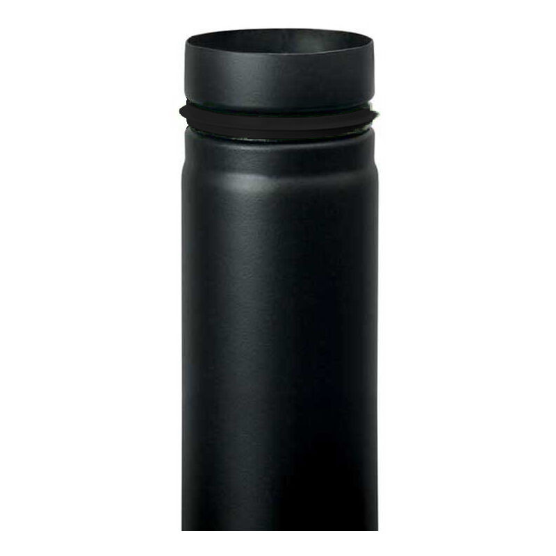 foto del prodotto tubo nero stufa pellet smaltato giunto scomparsa 0,5 mt dn 80 canna fumaria 600 ce made in italy