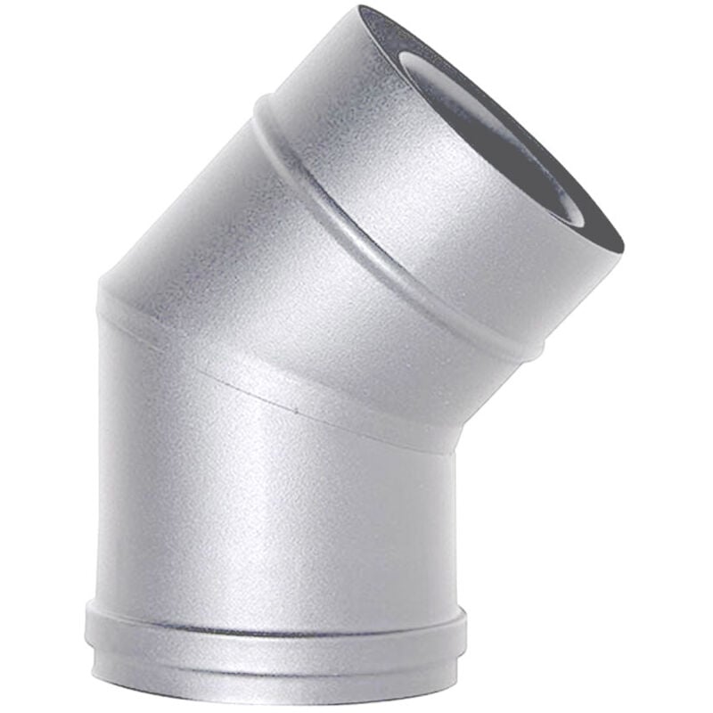 foto del prodotto canna fumaria tubo coassiale inox curva 45 d. 80 125 ce stufa pellet made in italy