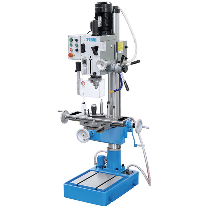foto del prodotto fervi trapano fresa ad ingranaggi t047 230v 6 75 1600 rpm 230 v 50 hz 1.5 kw