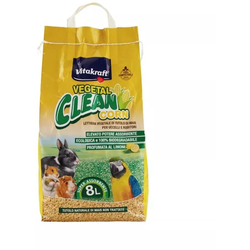 foto del prodotto vitakraft lettiera igienica per gatti vegetal clean corn 8 litri
