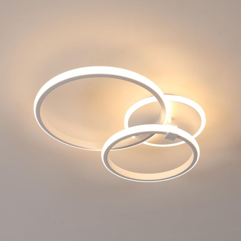 foto del prodotto plafoniera led, plafoniera moderna rotonda da 40w, bianco caldo 3000k, plafoniera da interno per camera da letto soggiorno cucina sala da pranzo,