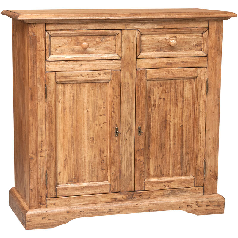 foto del prodotto madia legno massello 110x45x103 cm credenza vintage spaziosa madia soggiorno credenza soggiorno e cucina credenza legno massello