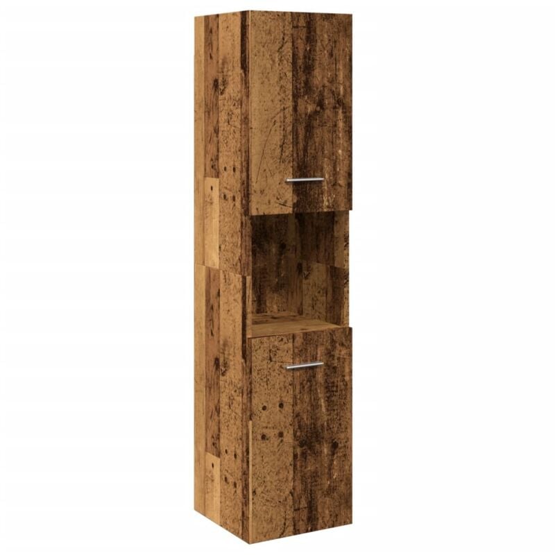 foto del prodotto vidaxl mobile pensile da bagno legno antico 30x30x130 cm in truciolato